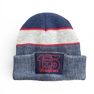 Vintage Snap-on Blue and Gray Beanie